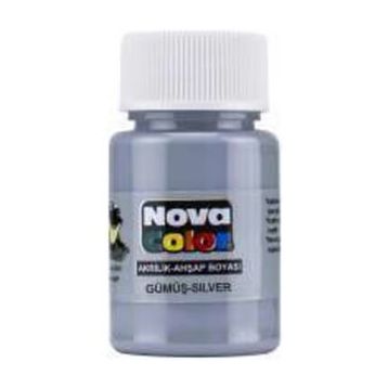 Nova NC-235 Gümüş Akrilik Boya