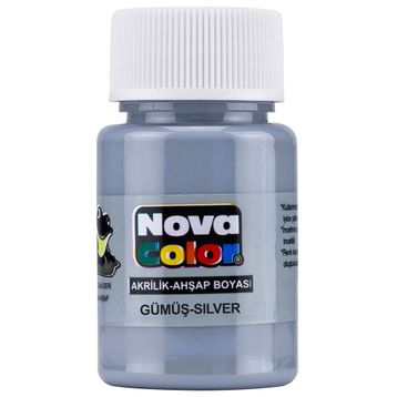 Nova NC-235 Gümüş Akrilik Boya