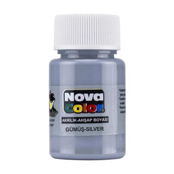 Nova NC-235 Gümüş Akrilik Boya
