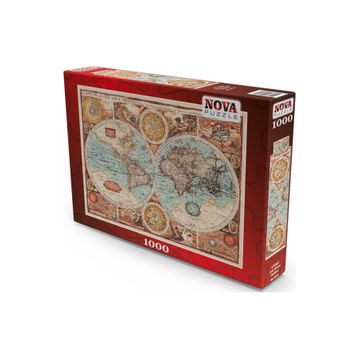 Nova Puzzle 1000 Parça 1626 Eski Dünya Haritası - Andrey Burmakin Nova41065