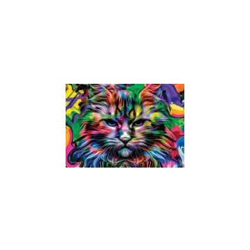 Nova Puzzle 1000 Parça Kızgın Bakışlar Puzzle - Kedi Puzzle