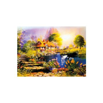 Nova Puzzle 1000 Parça Kuğulu Bahçe Puzzle