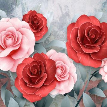 Nova Puzzle 1000 Parça Pembe ve Kırmızı Güller Puzzle