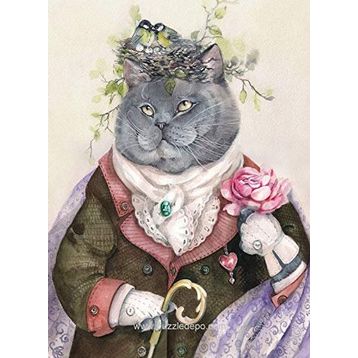 Nova Puzzle 1000 Parça Şair Ruhlu Sosyetik Kedi - Tatiana Plovets