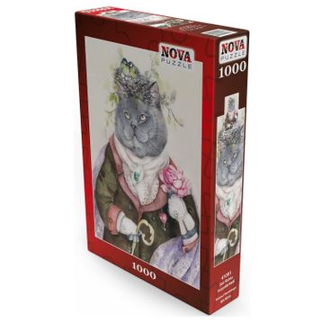 Nova Puzzle 1000 Parça Şair Ruhlu Sosyetik Kedi - Tatiana Plovets