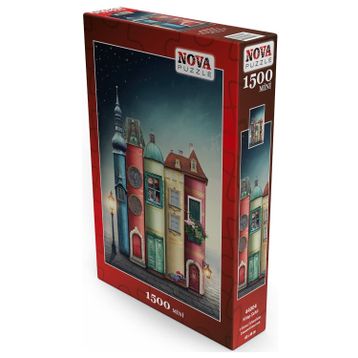 Nova Puzzle 1500 Parça Fantastik Kitap Şehir Mini Puzzle