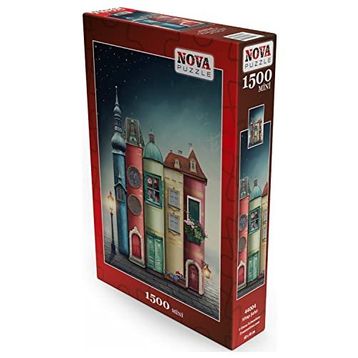 Nova Puzzle 1500 Parça Fantastik Kitap Şehir Mini Puzzle