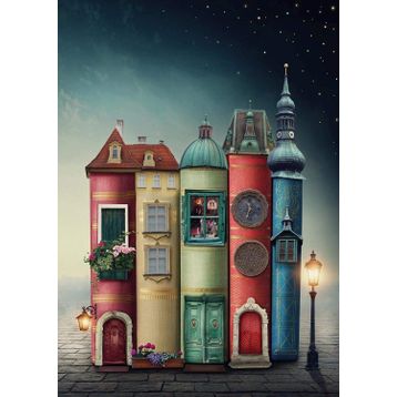 Nova Puzzle 1500 Parça Fantastik Kitap Şehir Mini Puzzle