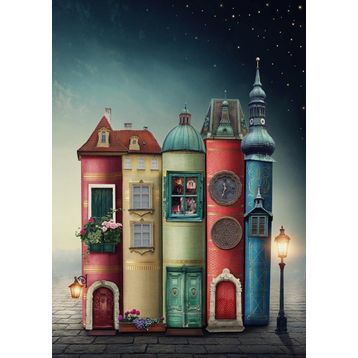 Nova Puzzle 1500 Parça Fantastik Kitap Şehir Mini Puzzle