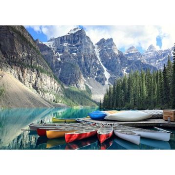 Nova Puzzle Moraine Gölünde Kanolar 1000 Parça Puzzle