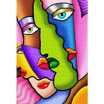 Nova Puzzle Renkli Soyut Yüzler 1000 Parça Puzzle