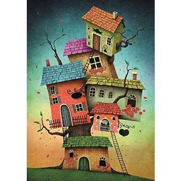 Nova Puzzle Soy Ağacı Fantastik Evler 1000 Parça Puzzle