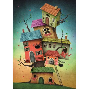 Nova Puzzle Soy Ağacı Fantastik Evler 1000 Parça Puzzle
