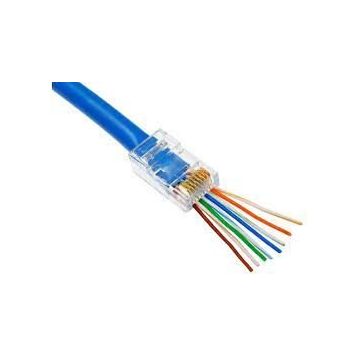 Nova RJ45 CAT6 Açık Uçlu 100'lü Paket Konnektör Delikli