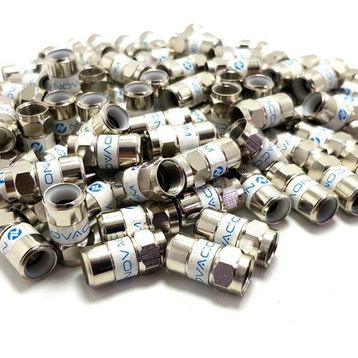 Novacom RG6 100 Adet Sıkmalı Kolay F Konnektör