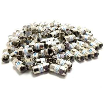 Novacom RG6 100 Adet Sıkmalı Kolay F Konnektör