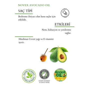 Novex Nemlendirici ve Canlandırıcı Avokado Yağı İçeren 300 ml Saç Kremi