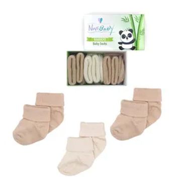 Novibaby Bambu Latte 0-6 Ay 3'lü Yenidoğan Bebek Çorabı