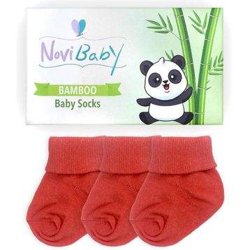 Novibaby Bambu Orange 0-6 Ay 3'lü Yenidoğan Bebek Çorabı