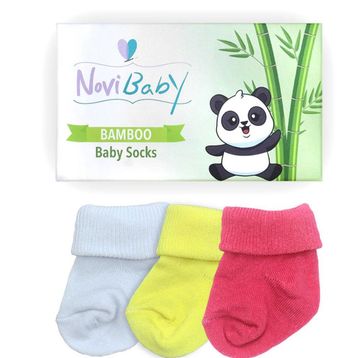 Novibaby Bambu Spring 0-6 Ay 3'lü Yenidoğan Bebek Çorabı