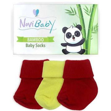Novibaby Bambu Sunset 0-6 Ay 3'lü Yenidoğan Bebek Çorabı