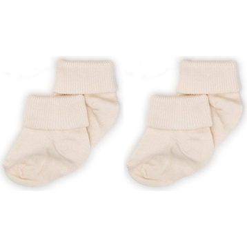 Novibaby Ekru 2'li Bambu Bebek Çorap