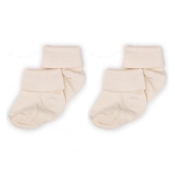 Novibaby Ekru 2'li Bambu Bebek Çorap
