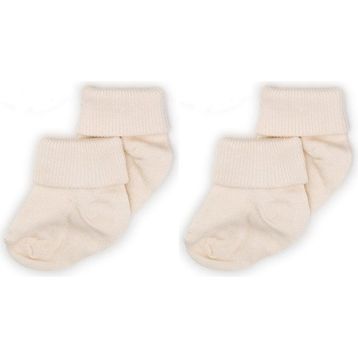Novibaby Ekru 2'li Bambu Bebek Çorap