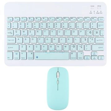 Novstrap Apple iPad Air 4/5. Nesil 10.9 inç Uyumlu Açık Yeşil Bluetooth Klavye-Mouse