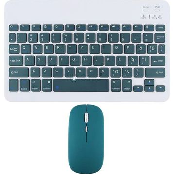Novstrap Samsung Galaxy Tab S10 S9 S8 S7 FE Plus Ultra Lite Uyumlu Haki Bluetooth Klavye-Mouse