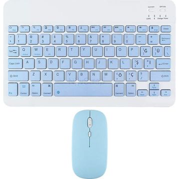Novstrap Samsung Galaxy Tab S10 S9 S8 S7 FE Plus Ultra Lite Uyumlu Mavi Bluetooth Klavye-Mouse