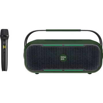 NowGo C2 60W Bej Mikrofonlu Bluetooth Hoparlör RGB IPX4 Taşınabilir Karaoke Sistemi
