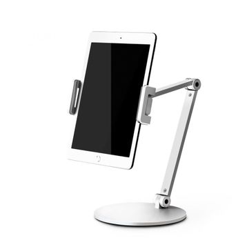 Npo STD20144LG 360° Ayarlanabilir Teleskobik 4-13 Gümüş Gri Ergonomik Tablet Standı