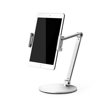 Npo STD20144LG 360° Ayarlanabilir Teleskobik 4-13 Gümüş Gri Ergonomik Tablet Standı