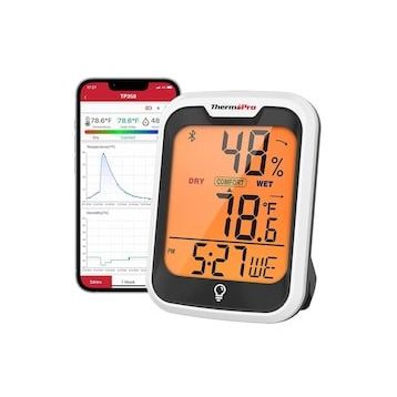 Npo Thermopro Tp358 Telefon Kontrollü İç Mekan Sıcaklık ve Nem Ölçer Termometre