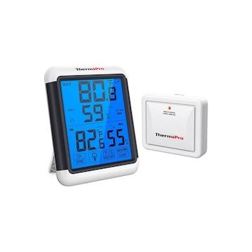 Npo Thermopro Tp65 Dokunmatik Işıklı Geniş Ekran İç ve Dış Mekan Dijital Sıcaklık Nem Ölçer