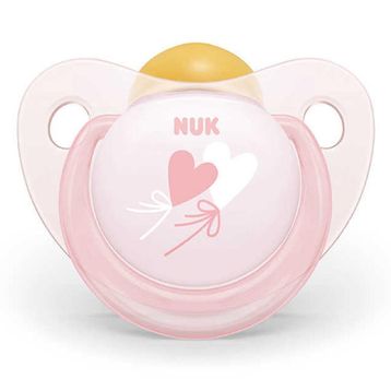 Nuk 6-18 Ay Baby Rose Silikon Damaklı Emzik Pembe