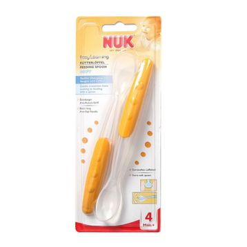 NUK EASY LEARNING SİLİKON UÇLU BESLENME KAŞIĞI 2' Lİ mavi