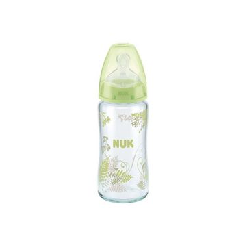 Nuk First Choice Plus 240 ml Yeşil Cam Biberon