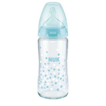 Nuk First Choice Silikon Emzikli 240 ml Cam Biberon