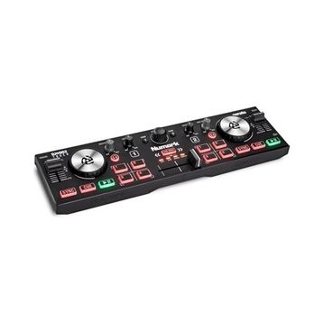 Numark DJ2GO2 Touch Yolculuk İçin Mini DJ – 2 panelli USB DJ Konsolu Ses Arayüzü ve Kapasiteli Jogwheels 4 Pad Modu Yazılım Dahil Kontrol Cihazı