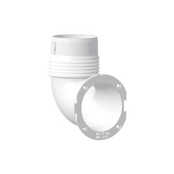 Nuova Rade 90 Derece Dirsekli 76 mm Havalandırma Çıkış Adaptörü