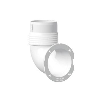 Nuova Rade 90 Derece Dirsekli 76 mm Havalandırma Çıkış Adaptörü