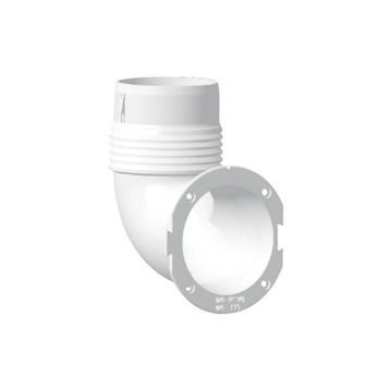 Nuova Rade 90 Derece Dirsekli 76 mm Havalandırma Çıkış Adaptörü