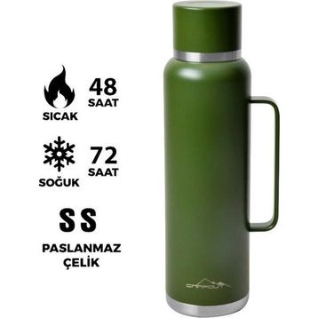 Nurgaz Campout Çift Katmanlı Yeşil 1500 ml Termos