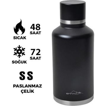Nurgaz NG 165 Campout Çift Katmanlı Siyah 2000 ml Termos
