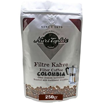 Nuri Toplar 250 gr Colombia Supremo Çekirdeği Filtre Kahvesi