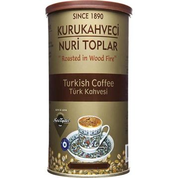 Nuri Toplar 250 gr Kuru Kahve Yuvarlak Teneke Kutuda Türk Kahvesi