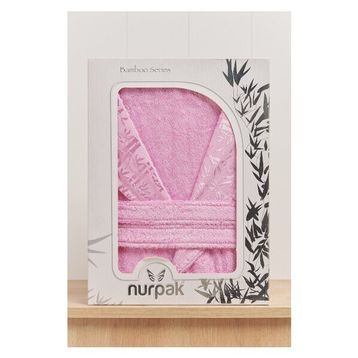 Nurpak Pembe Bambu Tekli Bornoz