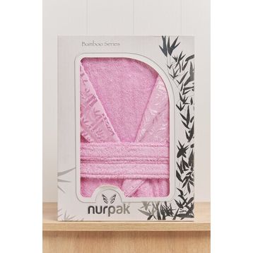 Nurpak Pembe Bambu Tekli Bornoz